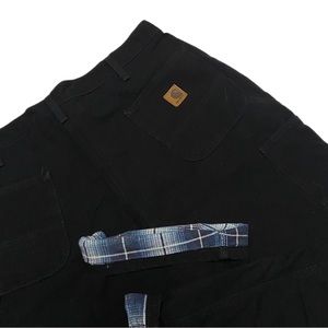 Carhartt Men’s 38x32 Plaid Lined Dungaree Fit Pants Cargos Pockets